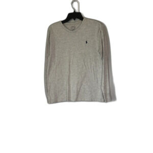 Mens Polo By Ralph Lauren Long Sleeve Tee Size Large Light Grey